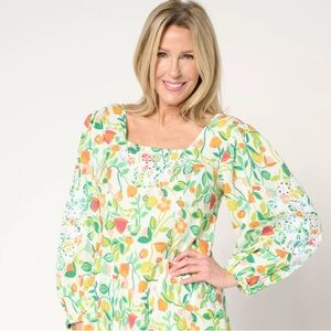 Floral Top Sz Xl Susan Graver